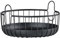Zone Denmark Inu Korb zur Aufbewahrung, Kleiner Aufbewahrungskorb für Küche, Bad, Kinderzimmer, Home-Office, aus Metall, Durchm. 22 cm, Höhe 8 cm, Schwarz