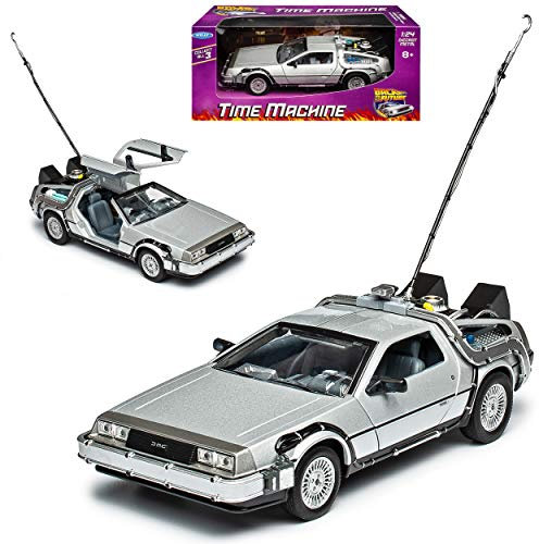 Welly Delorean DMC Zurück in die Zukunft Teil 1 1/24 Modell Auto mit individiuellem Wunschkennzeichen