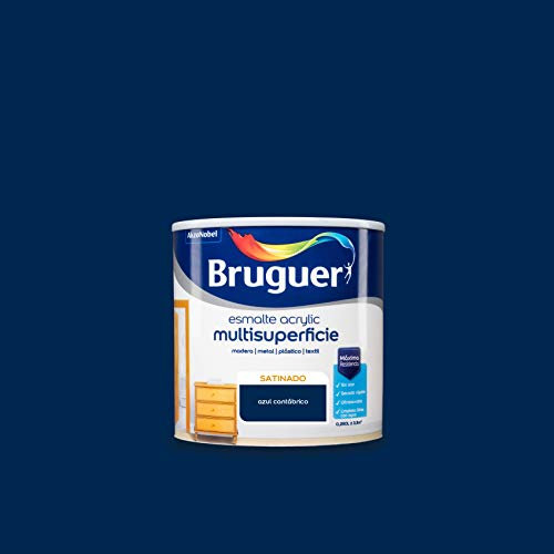 Bruguer Acrylic Multisuperficie Esmalte al agua Satinado Azul Cantábrico 250 ml