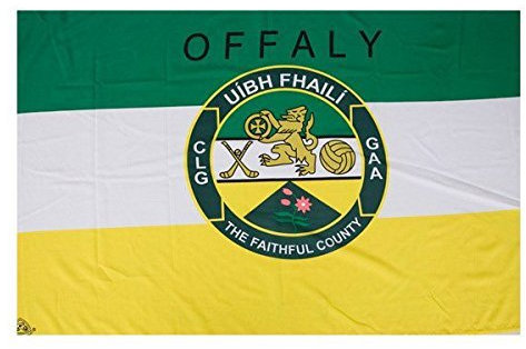 OFFALY Official IRELAND GAA Crest County Flag 152 centimetre x91 centimetre