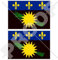 Guadeloupe Flagge (schwarz) Frankreich Gwadloup, Gwada Karibik 7,6 cm (75 mm) Bumper Sticker, Aufkleber Vinyl X2