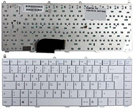 Keyboards4Laptops kompatibel Französisch Gestaltung Weiß Laptop Tastatur Ersatz für Sony Vaio VGN-FE45T W