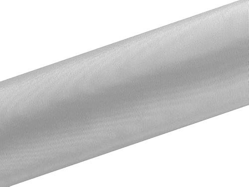 9m lang/16cm breit Satinstoff Satin Tischläufer Hochzeit - silber grau
