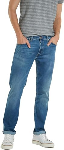 Wrangler Herren Greensboro Jeans, Bright Stroke, 33W / 32L EU