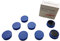 Pack of 12 Blue Round Flat Magnets - 24mm Whiteboard Office Fridge - by Janrax