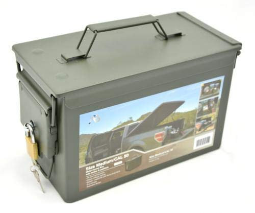 A. Blöchl AB Munition mit Schlüssel und Werkzeugkasten mit Schloss (Olive/Kaliber 50)
