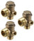sourcing map Air Compressor Check Valve, Male 3/8PTxMale 1/2PTxM10 Female Thread, 3 Way Pneumatic Accessory, Brass for Central Pneumatic Air Compressor 3pcs