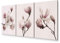 murando - Wandbilder Set 3 tlg Wanddeko Collage 3er 180x90 cm – Leinwandbild für Wohnzimmer und Schlafzimmer - Blumen magnolie natur pflanzen rosa b-C-0354-b-e