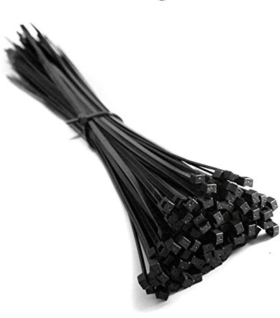 WeltiesSmartTools Kabelbinder für Dachrinnen-Schlauch-Provisorium 370mmx4,8mm 22kg Zugfestigkeit Kabelbinder schwarz Fallrohr Befestigung