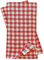 Linen & Cotton Lot de 4 Serviettes de Table en Tissu à Carreaux Vichy Estella - 100% Lin, Blanc Rouge (43 x 43 cm) Carré Campagnard pour Maison Table Basse en Bois Restaurant Pique-Nique L'été Pâques