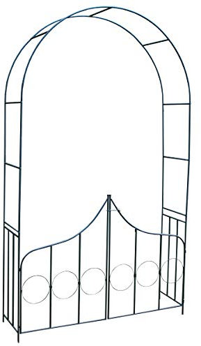Selections Metal Garden Arch with Double Gate Outdoor Climbing Plants (240cm x 140cm)