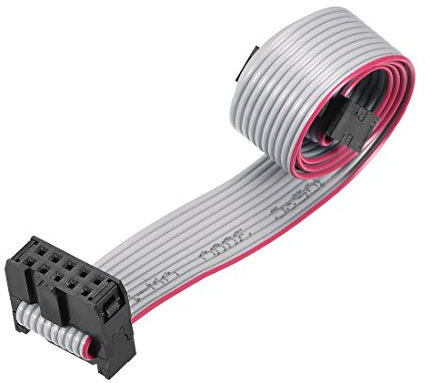 sourcing map Flachbandkabel IDC Draht FC/FC Stecker A Typ 10 Polig 2,54mm Abstand 30cm Lang