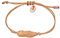 Max Palmer Armband mit Feder Anhänger [06.] - Band: beige | Anhänger: Rosegold