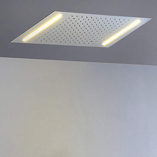 LED douche 500 * 360mm encastré au plafond douche tête de salle de bains lampe de douche douche 304 SUS polissage requiert de la puissance