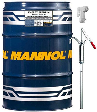 208L MANNOL Energy Premium 5W-30 Motoröl API SN/CH-4 ACEA C3 Hahn & Handpumpe SAE LL-04 MB 229.51 505.01/505.00/502.00 GM dexos2