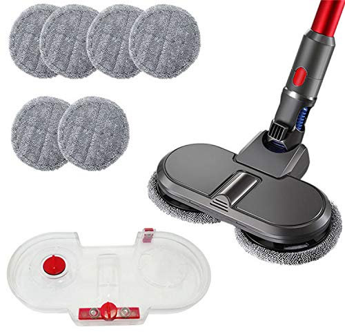 GYing 1 cepillo eléctrico para fregar + 6 fregonas de limpieza + 1 tanque de agua dividido para Dyson V6 accesorios de aspiradora