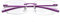 ZUVGEES Randlos Metall Blaulichtfilter Lesebrille für Herren und Damen mit Federscharnier Lightweight Anti-blaue Computerbrille (Lila, 2.00)