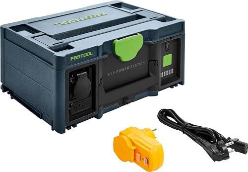 Festool SYS-PowerStation SYS-PST 1500 Li HP (mit FI-Personenschutzadapter, Ladekabel)