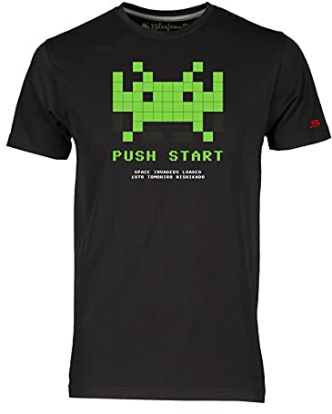 Blasfemus T-Shirt Space Invaders Game Anni 80 Vintage Nerd