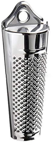 Nutmeg Grater With Storage, Ginger Garlic Kitchen Planer Lemon Hand Held Stainless Steel Nutmeg Grater Nut(silver,size:13.952.3 cm)