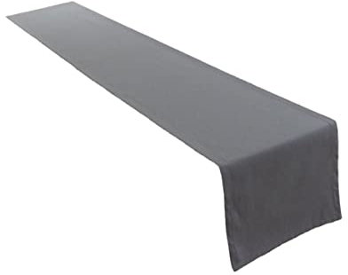 Lemos Home Hochwertiger Tischläufer Tischwäsche aus 100% Baumwolle Kollektion Konzept, Farbe & Größe wählbar (Tischläufer - 40x200cm, Basaltgrau)