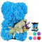 POHOMEGK Regali di San Valentino per Lei,Regali per Donne Orso on Rose,Compleanno Orso Fiore Rosa per Fidanzata,Regali di San Valentino per Donna,Regali d'Amore romantici Carini (Blu)