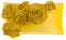 JWH 3D-Blumen-Überwurf-Kissenbezug, dekorativ, handgefertigt, weicher Samt, Lendenkissen für Bett, Wohnzimmer, Stuhl, Couch, Dekor, 35,6 x 61 cm, Goldgelb