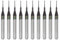 sourcing map End Mill CNC Router Bits, 0.5mm x 4mm 1/8 Shank Diamond Film Coated Carbide Engraving Bit Milling Cutter Right Hand for PCB Plastic Fiber Wood 10pcs