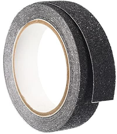 PATIKIL 1 x16.4Ft Rutschfest Griff Rutschfest Traktion Klebeband rutschfestes Traktionsband wasserdicht für Treppen im Freien Wasserdicht Schwarz