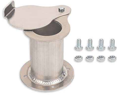 MWEDP 5,1 cm Teardrop Flanged Vent for UDS Ugly Drum Smoker Lid Exhaust, BBQ Smoker Vent Smoke Stack Dämpfer – Mit Schrauben (Aluminium)