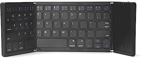 YXRRVING Teclado Bluetooth plegable con panel táctil recargable multidispositivo teclado inalámbrico para Android P0S1 Windows iOS con trackpad