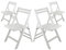 Orion91-Silla de Comedor Plegable (Pack 4),Madera de Bambú,Salón,Cocina,Portátil,Estilo Moderno,Dimensiones 42.5x47.5x79cm (LargoxAnchoxAlto),Carga Máx. 90kg,Variedad Colores,Blanco Roto
