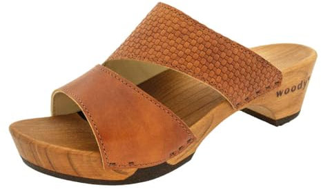 woody Damen Kate Holzschuh, saforbraun, 40 EU