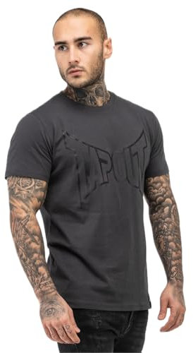 Tapout Herren T-Shirt Normale Passform Lifestyle Basic Tee Anthracite/Black M, 940005