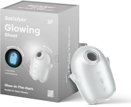 Satisfyer Glowing Ghost | Jouet sexuel | blanc | Sextoys femme | Plusieurs programmes de vibration | Vibro-Masseur Air Pulse Innovant | Ondes de Pression & Vibrations | Sex toys | Érotique