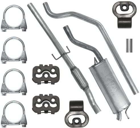 Polmo Schalldämpferset Auspuffanlage Auspuff für Fiat Grande Punto 1 I 2005-2010 1.3 MJTD