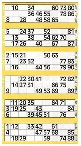 750 Bingo-Kartons (Gelb)