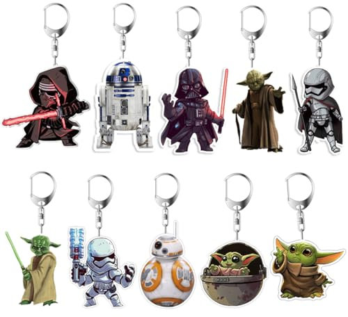 Philoctes 10 Stück Schlüsselanhänger, Comic-Acryl-Schlüsselanhänger, Cosplay-Acryl-Anhänger,Key Ring Schlüsselringe,Acryl Schlüsselbund,Kinder-Erwachsenen-Party Mitgebsel Fans Geburtstagsgeschenk