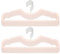 CUTSKY Samt-Kleiderbügel im 50er-Pack, Ultraschlanke und Kurze Kleiderbügel, 360-Grad-Drehhaken, Platzsparende, Langlebige, rutschfeste Filz-Kleiderbügel,Pink b