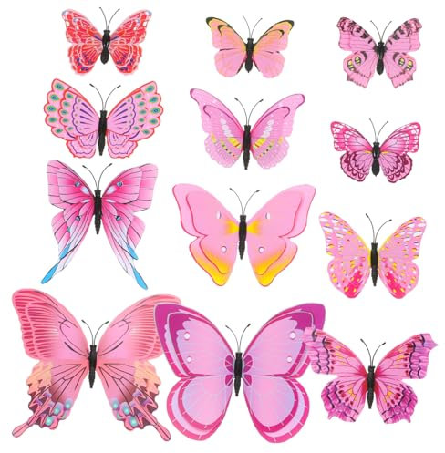 Housoutil 60 Pz molletta per a farfalla molletta per realistica fermagli per a scatto tiara mollette di farfalle fermaglio per bohémien piuma