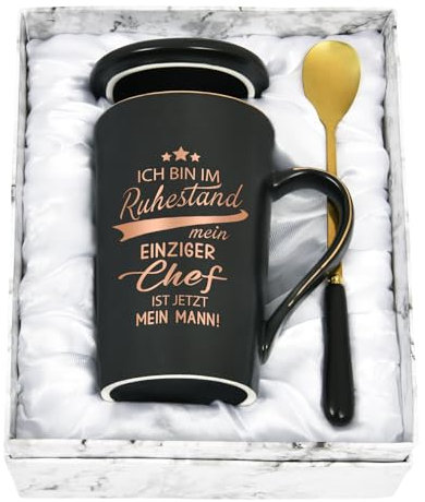Joymaking Taza de café, regalo para jubilación, regalo para jubilación, regalo para mujeres, jubilación, regalo de despedida, regalo de despedida - Mi único jefe es ahora mi marido, 400 ml, color