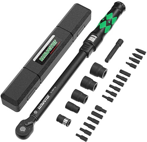 LLAVETOR 3/8 Clé Dynamométrique, 20-110NM Clé Dynamométrique avec Boîte de Rangement pour Motos, Voiture et Camion, Haute Précision ±3%