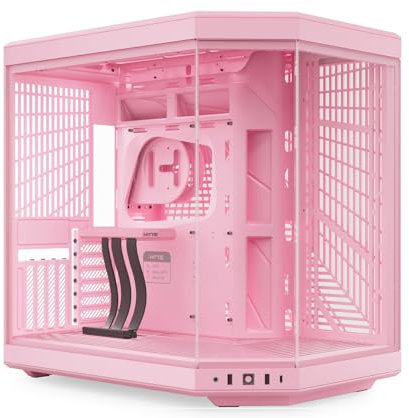 HYTE Y70 Dual Chamber ATX Mid Tower Modernes ästhetisches Gehäuse Erdbeermilch (E-ATX/ATX/M-ATX/M-ITX)