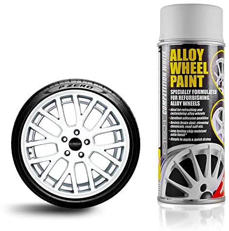 E-TECH Competition White Alloy Wheel Paint - 400ml Spray Can Size