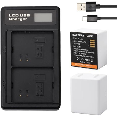 MXJFYY 2 Stück 5000 mAh wiederaufladbare Batterien kompatibel mit Arlo Pro 3 Kamera mit doppelter Ladestation, Akku für Arlo Pro 4 Modelle VMA5400 VMC5040 VMS5240 VMC4040P VMC4041P
