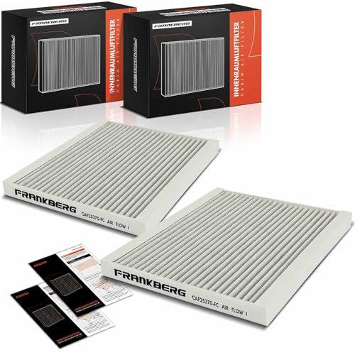 Frankberg 2x Filtri Abitacoli Con Carbone attivo Compatibile con Cono 955 Nemo Furgone AA Nemo Station Wagon Doblo Cargo 263 Fiorino MPV 225 Grande Punto 199 Replace# 55702468
