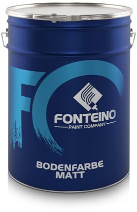 Fonteino Bodenfarbe Seidenmatt Betonfarbe Fußbodenfarbe Estrichfarbe I Hoch deckend, Wasserbasiert, Geruchsarm I Anthrazitgrau ähnl. RAL7016 I 10L