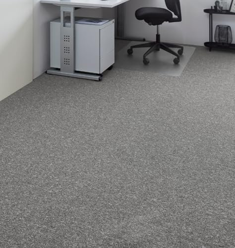 andiamo Auslegware Teppichboden Meterware Carlos - Teppichboden Auslegware & Teppich Meterware - Auslegware Teppich Meterware 4m & 5m breit - pflegeleichter Bodenbelag Grau - 400 x 300 cm