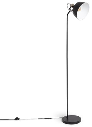 LEDKIA LIGHTING - Stehleuchte Metall Luise | Industrieller Charme & Vintage Ästhetik | E27 Fassung | 1490x355x255 mm | Ideal für Wohnzimmer & Schlafzimmer, Gelb, Metall
