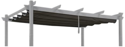 PURPLE LEAF Pergola Ersatzdach für 3 x 4 m Pavillon, Gartenpavillon Ersatzbezug, Wasserdicht, UV Schutz, Grau